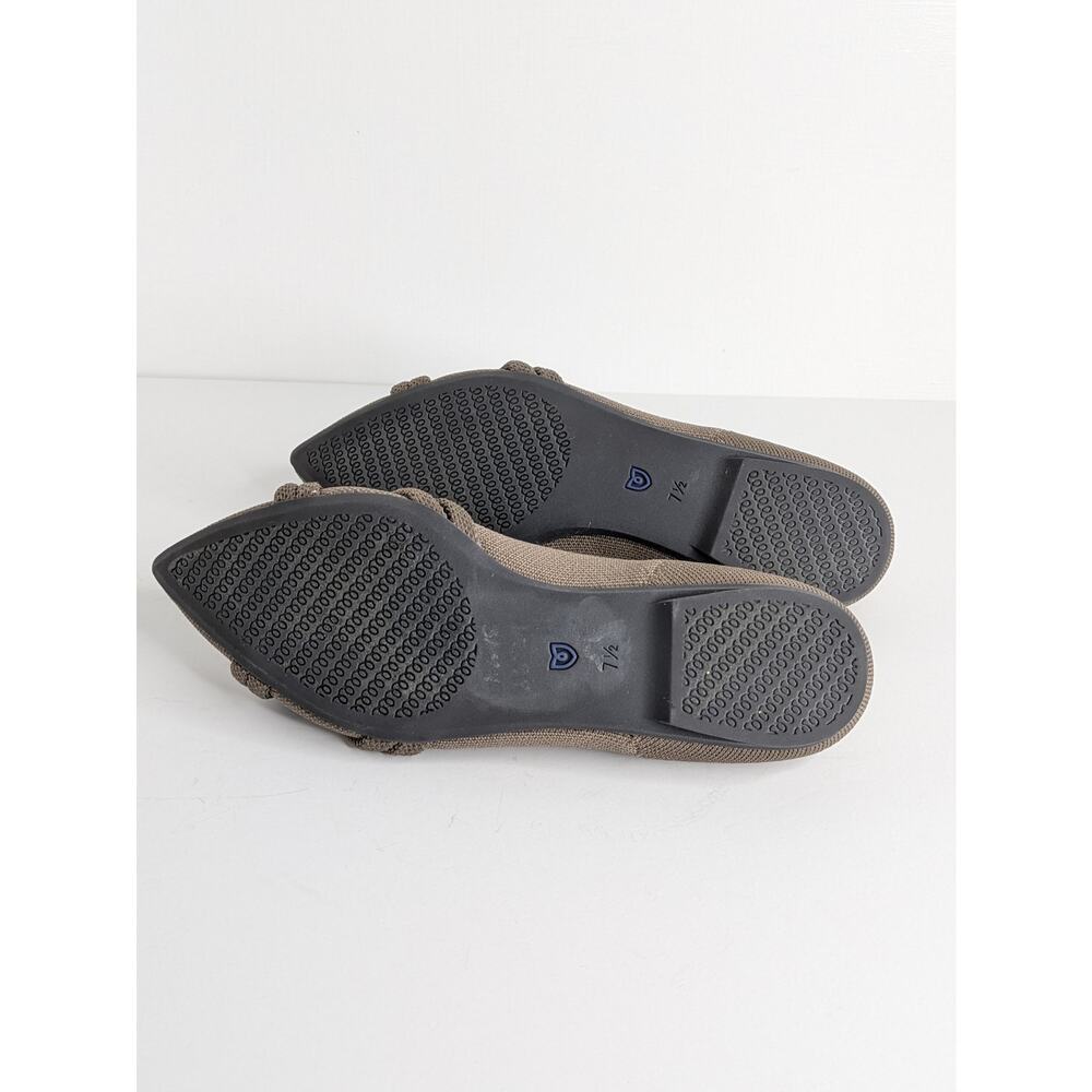 Rothy's The Point II Knot Flats 7.5 Tan Brown Pointed Toe Slip On Washable - Picture 11 of 13